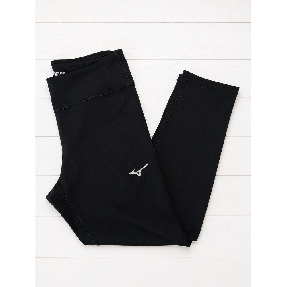 Mizuno Performance Leggings Womens S Black Cropped Activewear